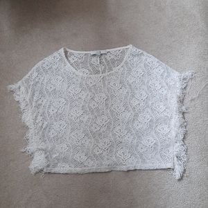 Fringed lace top